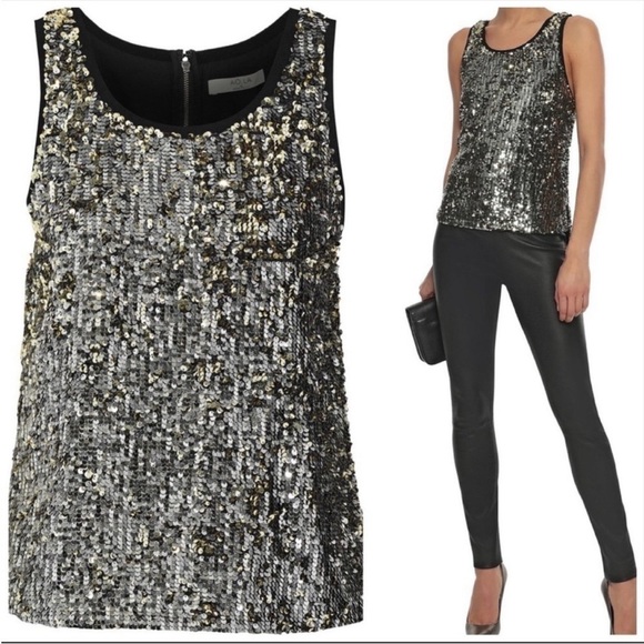 NWT! Alice + Olivia AO LA sleeveless
sequins blouse - Picture 5 of 16